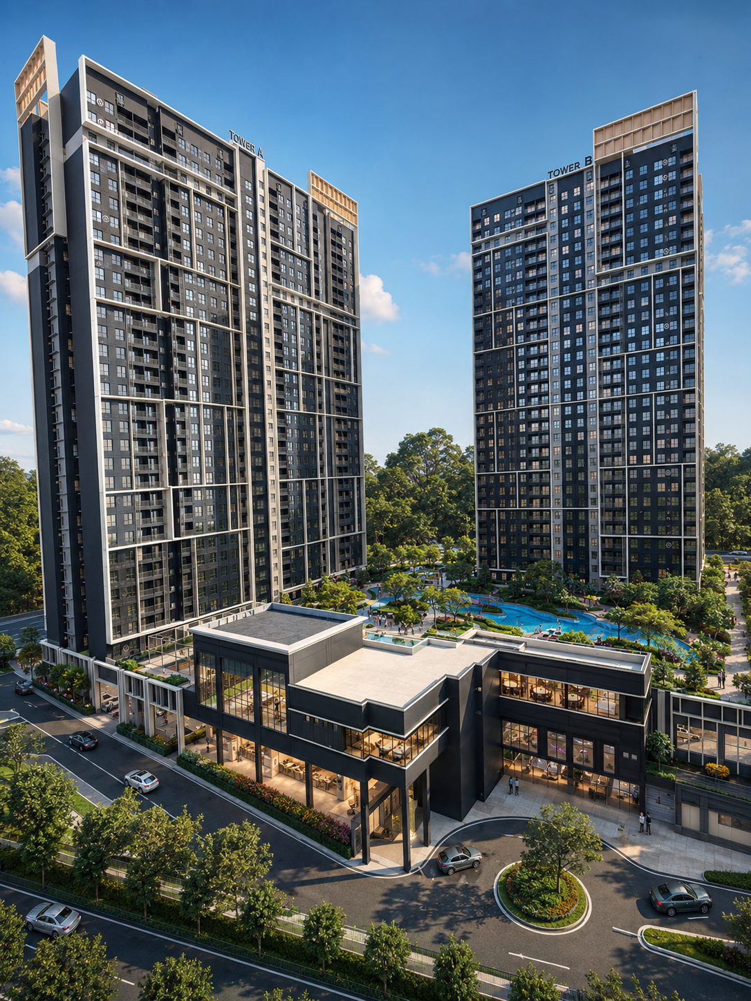 Atlas Residences residential tower facade